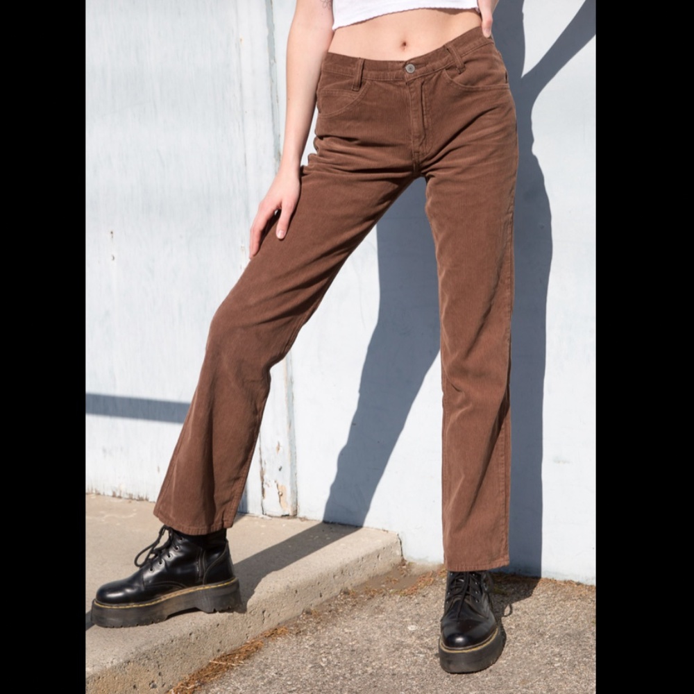 Brandy Melville Jada Corduroy Pants Brown